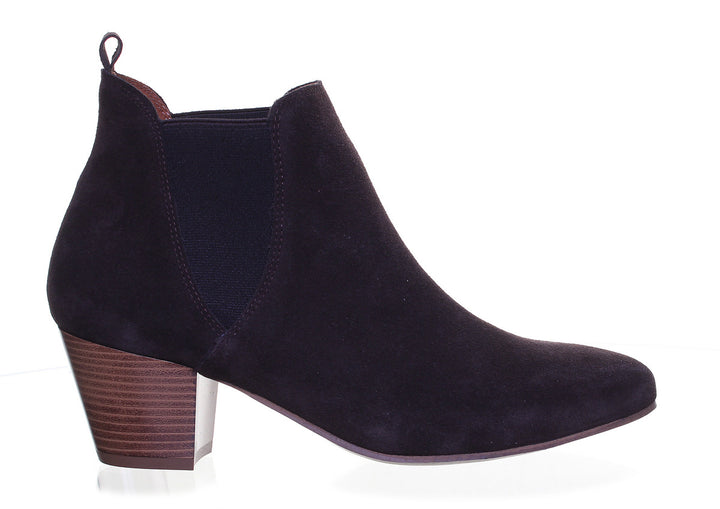 JUSTINREESS ENGLAND Womens Ankle Boots 8890 Suede Heeled Chelsea Boot In Brown