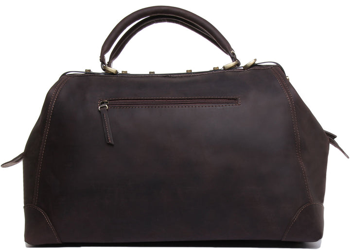 JUSTINREESS ENGLAND Mens Bags Axel Handle Leather Bag In Brown