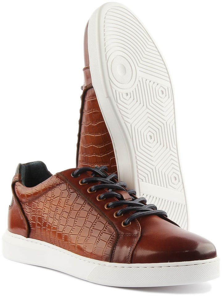 Justinreess England Shoes Match Smart Casual Shoe In Brown