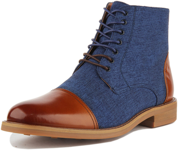 JUSTINREESS ENGLAND Ankle Boots Adam Ankle Boots In Brown Blue