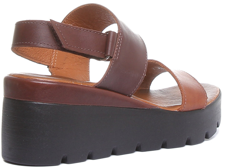 JUSTINREESS ENGLAND Womens Sandals 7300 W Wedgw Sandal In Brown Tan