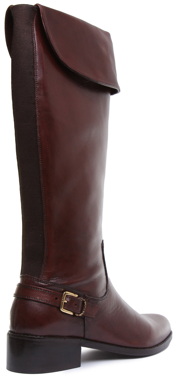 JUSTINREESS ENGLAND Womens Knee High Boot JUSTINREESS ENGLAND Bette In Dark Brown