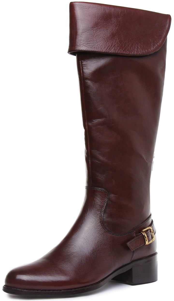 JUSTINREESS ENGLAND Womens Knee High Boot JUSTINREESS ENGLAND Bette In Dark Brown