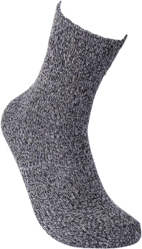 Mens Single Crew Blend Socks In Dark Grey