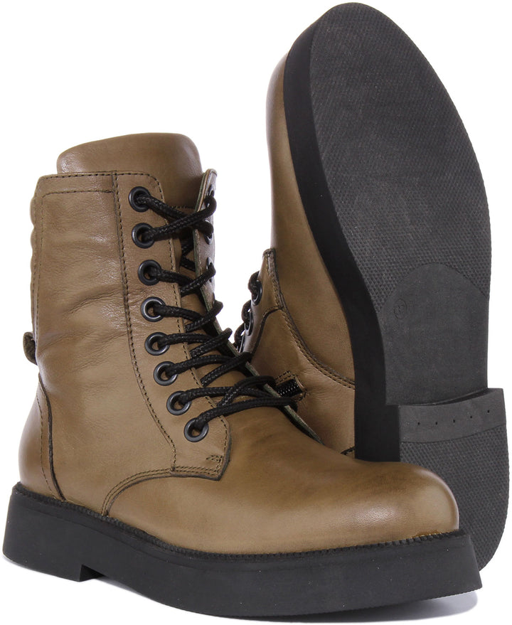 Justinreess England Ankle Boots Clarissa Ankle Boots In Green