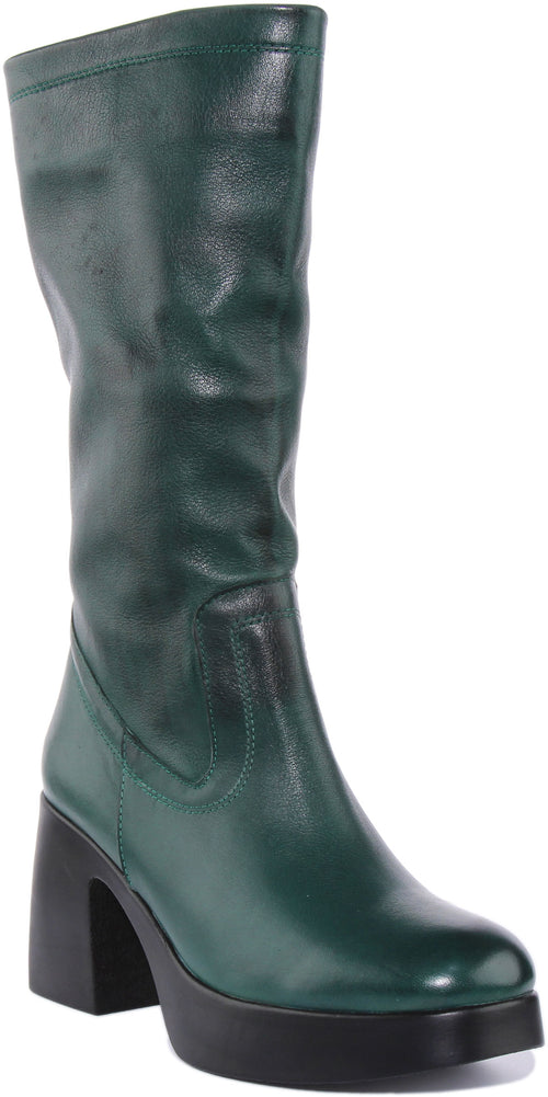 Paola Knee High Boot In Green
