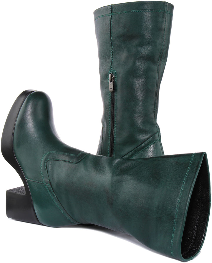 Justinreess England Knee High Boot Paola Knee High Boot In Green