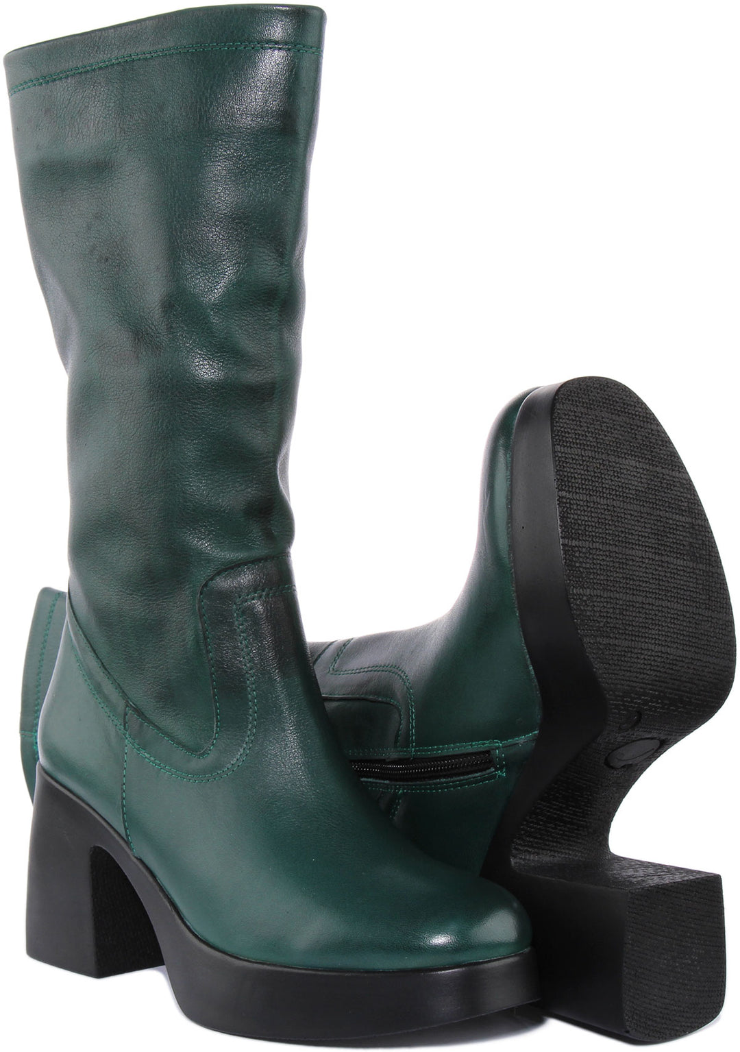 Justinreess England Knee High Boot Paola Knee High Boot In Green