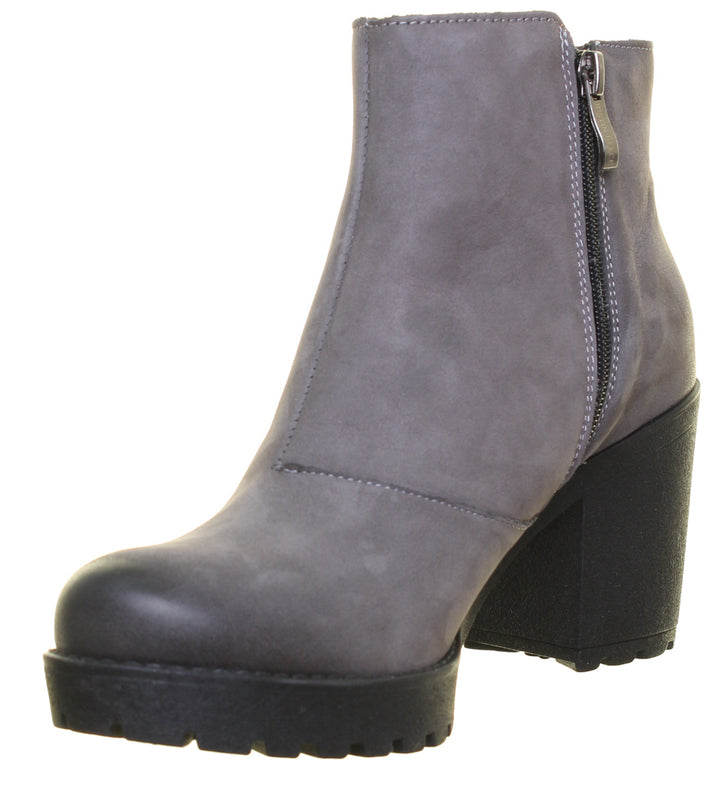 JUSTINREESS ENGLAND Womens Ankle Boots 3000 Suede Boot With Zip On The Side In Grey