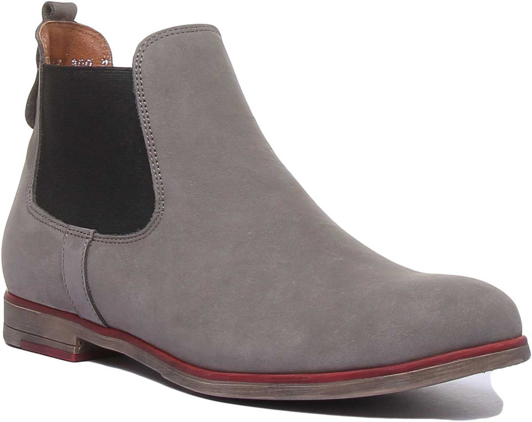 JUSTINREESS ENGLAND Womens Ankle Boots 5800 Suede Chelsea Boot In Grey
