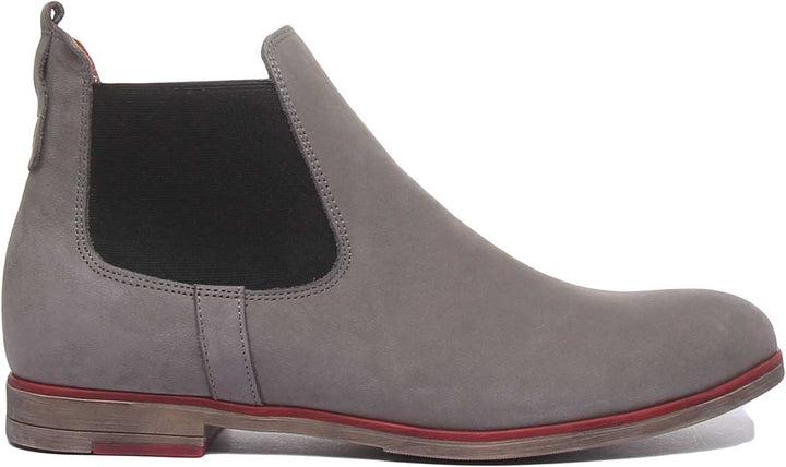 JUSTINREESS ENGLAND Womens Ankle Boots 5800 Suede Chelsea Boot In Grey