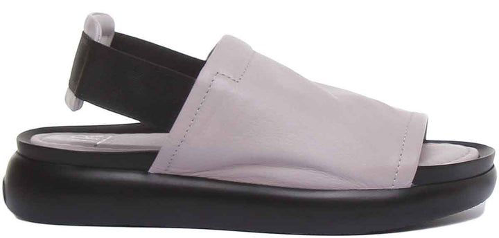 JUSTINREESS ENGLAND Womens Platform Jessica Slingback Sandal In Grey