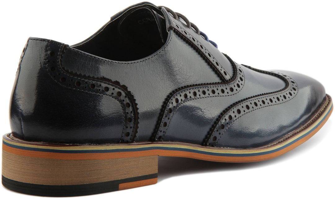 Justinreess England Shoes Corey Lace up Brogues In Grey