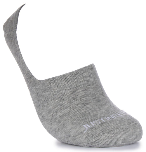 2 Pairs Invisible Socks In Grey