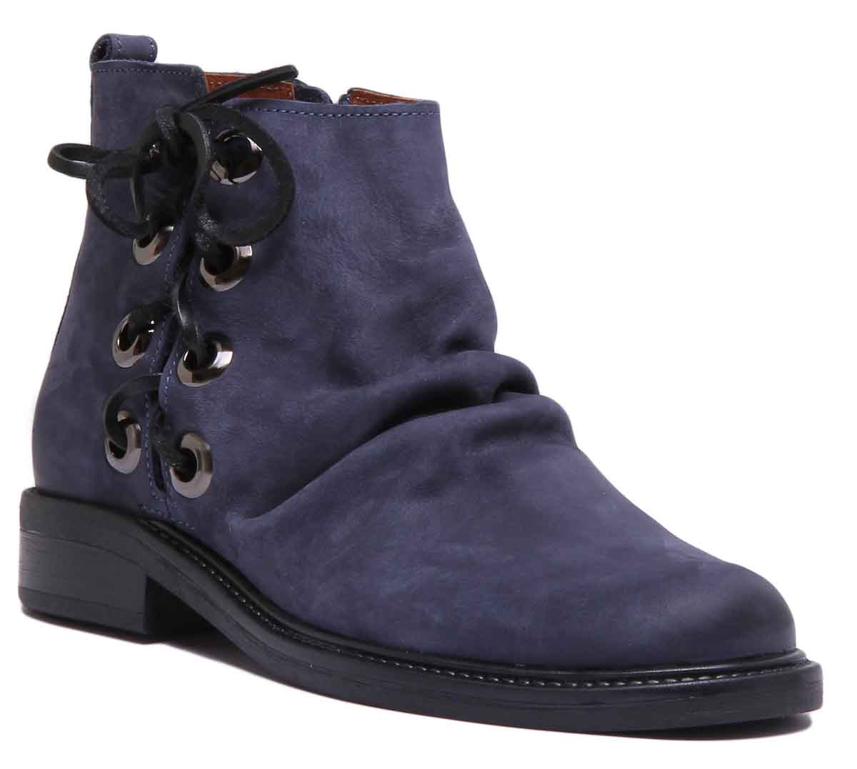 Navy on sale slouch boots