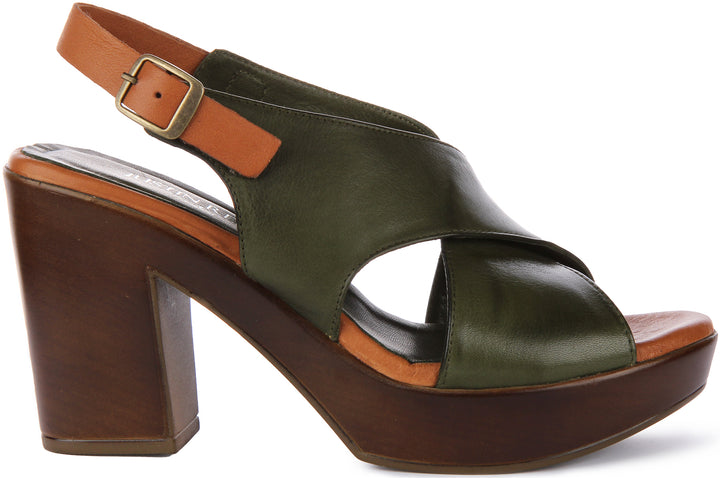 Vida Sandals In Olive