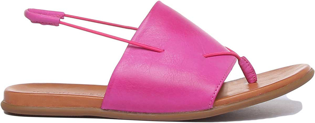 JUSTINREESS ENGLAND Womens Sandals Lilian Leather Sandal With Elastic Slingback In Purple