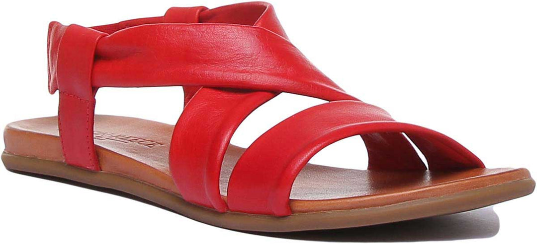 JUSTINREESS ENGLAND Womens Sandals Claire Claire Slingback Leather Sanda In Red