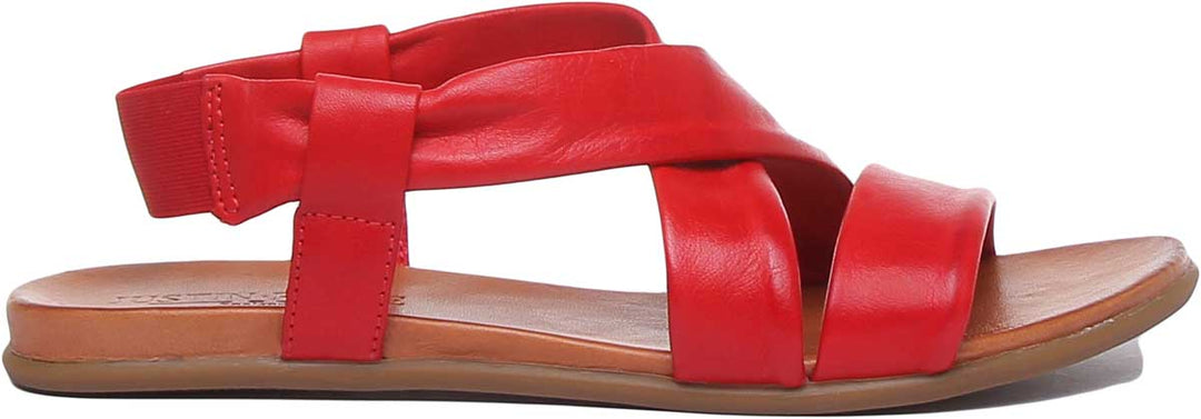 JUSTINREESS ENGLAND Womens Sandals Claire Claire Slingback Leather Sanda In Red