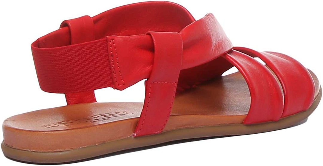 JUSTINREESS ENGLAND Womens Sandals Claire Claire Slingback Leather Sanda In Red