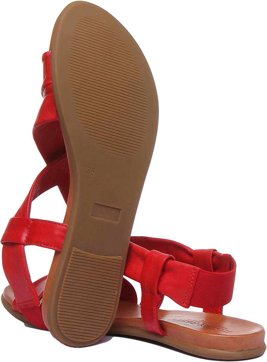 JUSTINREESS ENGLAND Womens Sandals Claire Claire Slingback Leather Sanda In Red