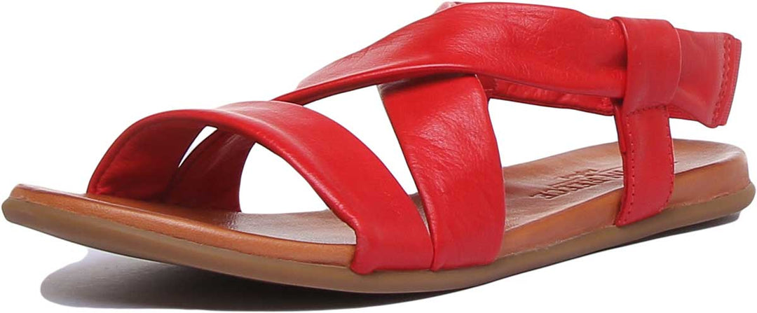 JUSTINREESS ENGLAND Womens Sandals Claire Claire Slingback Leather Sanda In Red