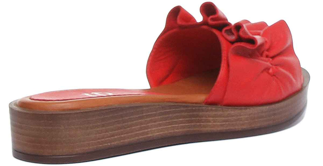 JUSTINREESS ENGLAND Womens Sandals Myra Slip On Soft Sandal In Red