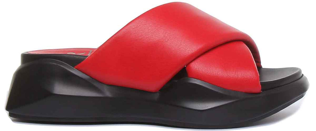 JUSTINREESS ENGLAND Womens Platform Isabella Small Platform Sandal In Red