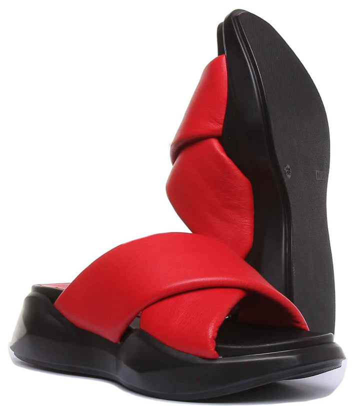 JUSTINREESS ENGLAND Womens Platform Isabella Small Platform Sandal In Red