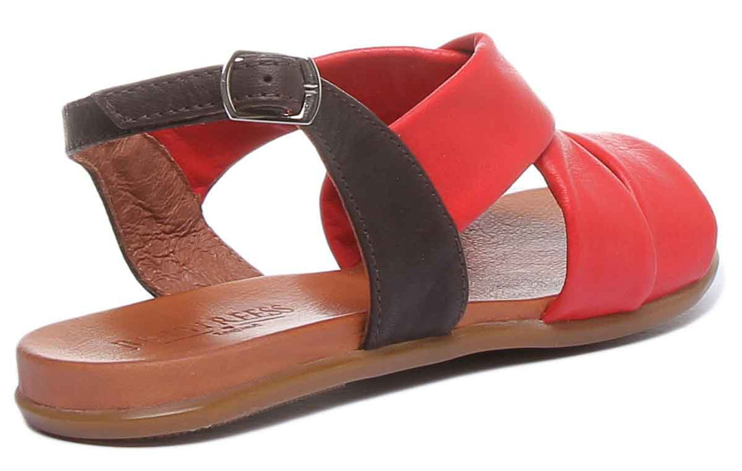 JUSTINREESS ENGLAND Womens Sandals Caroline Strappy Sandal In Red