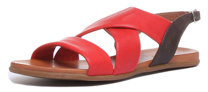 JUSTINREESS ENGLAND Womens Sandals Caroline Strappy Sandal In Red
