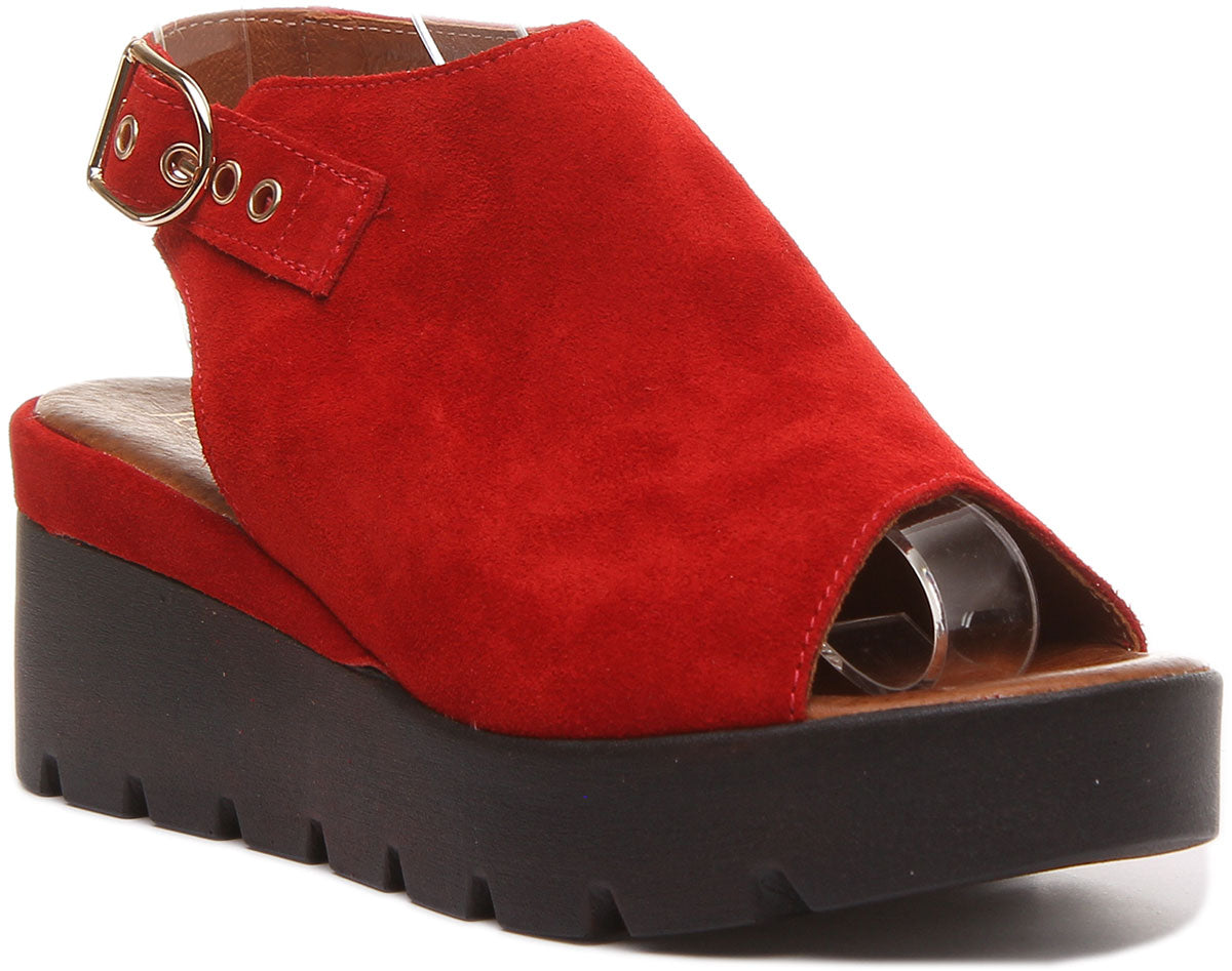 Red platform best sale sandals uk