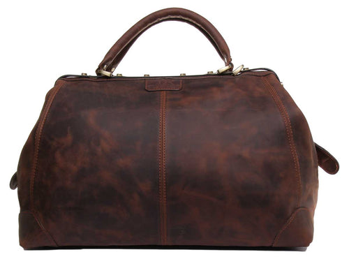 Axel Top Handle Leather Bag In Tan