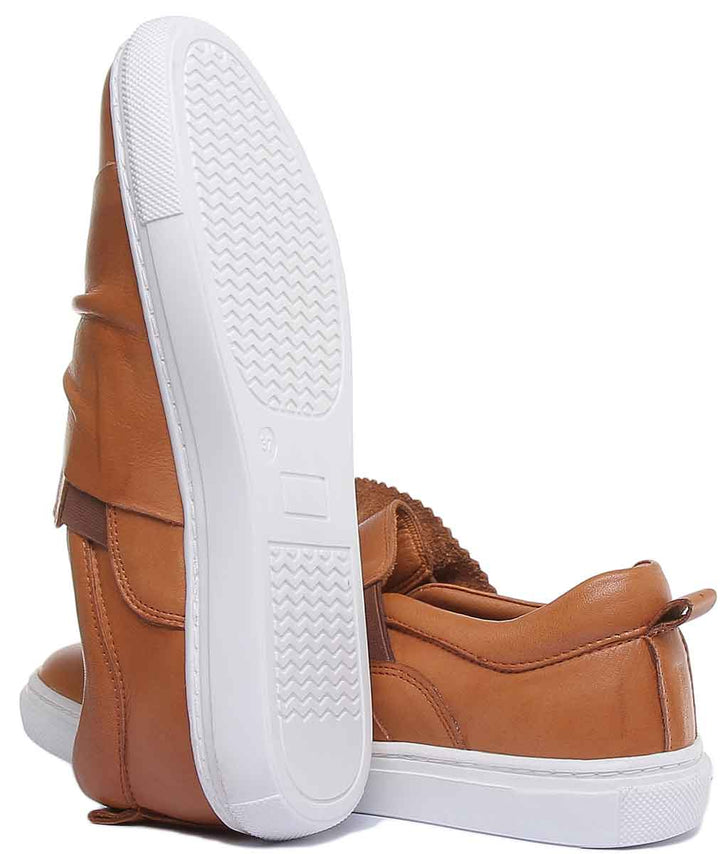 JUSTINREESS ENGLAND Womens Casual Shoes Lauren Side Bow Slip On Shoe In Tan