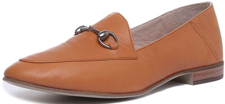 JUSTINREESS ENGLAND Womens Loafers Ariana Slip On Loafer In Tan