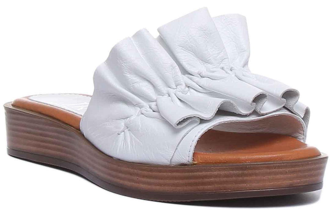 JUSTINREESS ENGLAND Womens Sandals Myra Slip On Soft Sandal In White