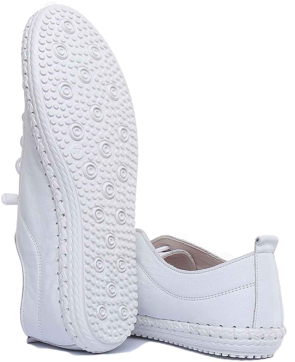 JUSTINREESS ENGLAND Womens Casual Shoes Lexi Slip On Shoe In White