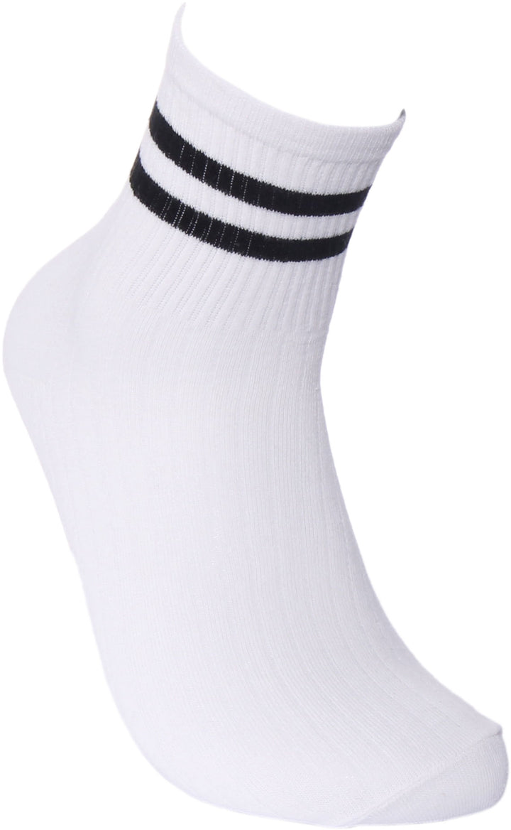 Justinreess England Socks Stripe Socks Socks In White Black