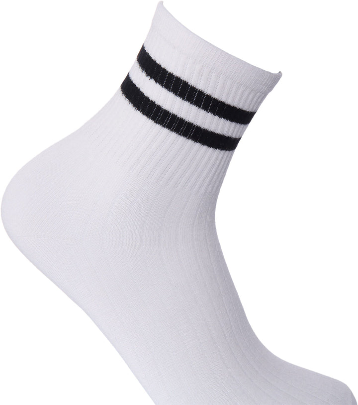 Justinreess England Socks Stripe Socks Socks In White Black