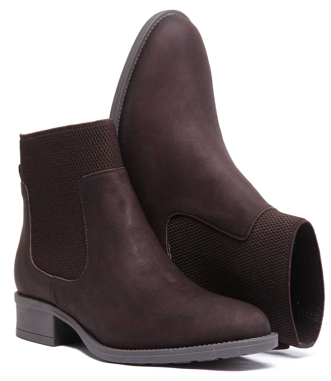 JUSTINREESS ENGLAND Womens Ankle Boots Sabri Slip On Chelsea Boot In Brown